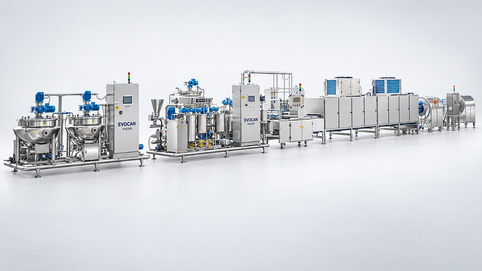 EVO300 full production configuration — branded visualization
