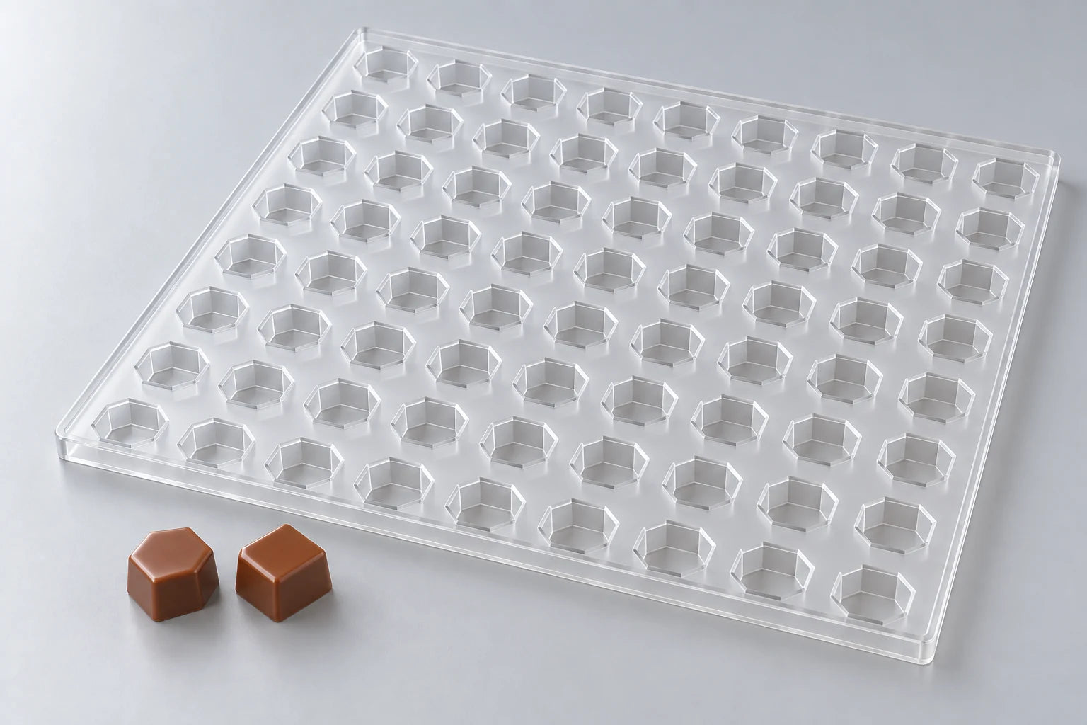 Hexagon mold — illustrative studio visualization