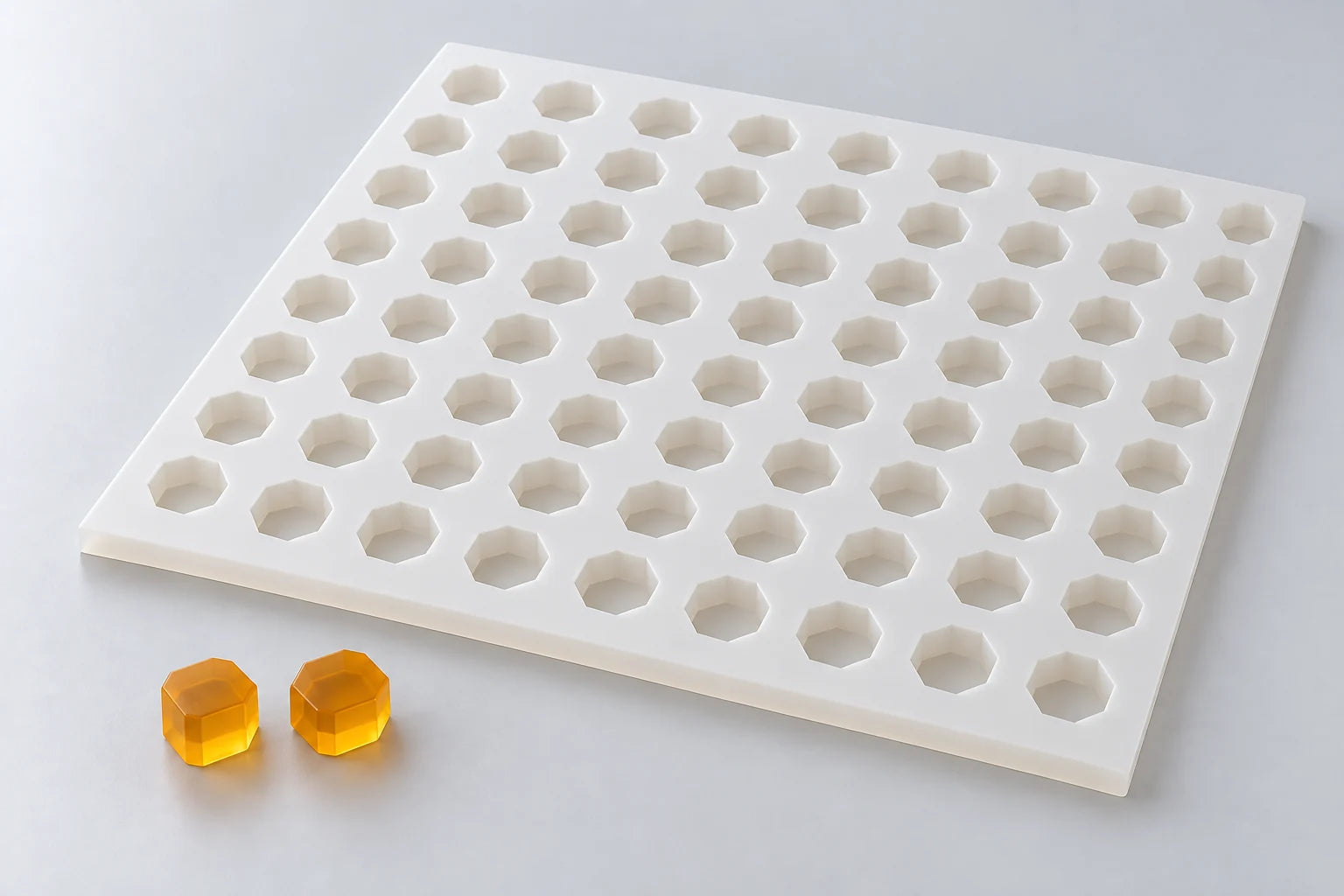 Hexagon mold — illustrative studio visualization