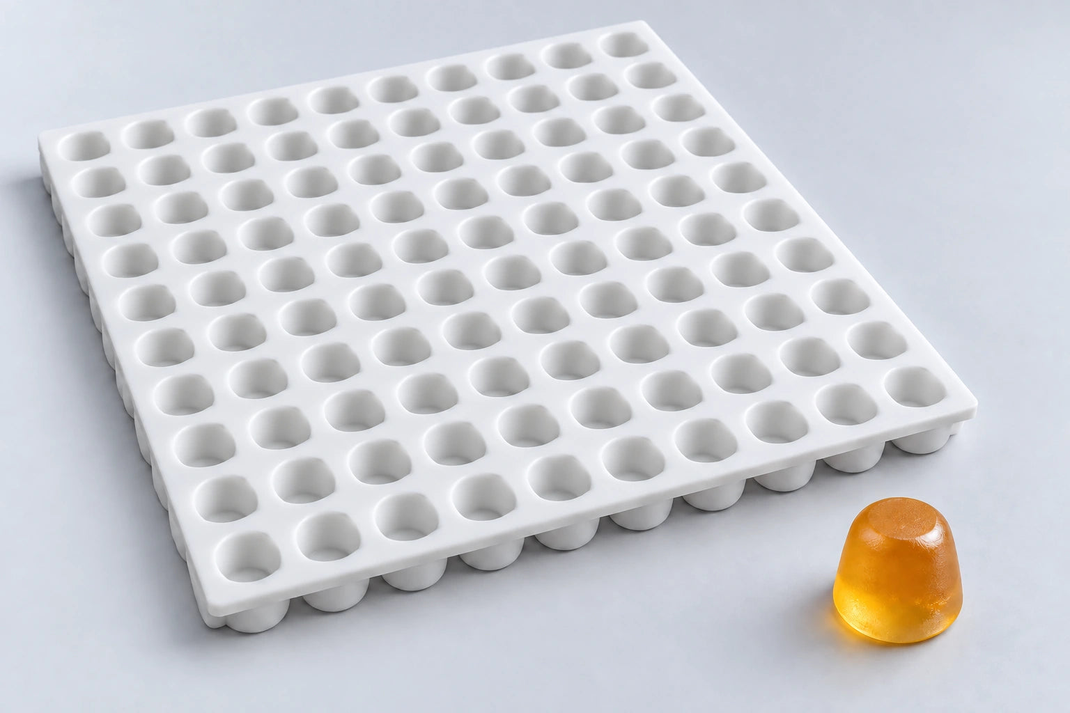 Gumdrop 16.5 mm silicone gummy mold, studio render from the Evocan drawing