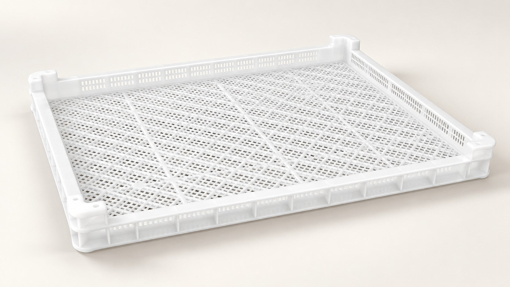 White vented drying tray
