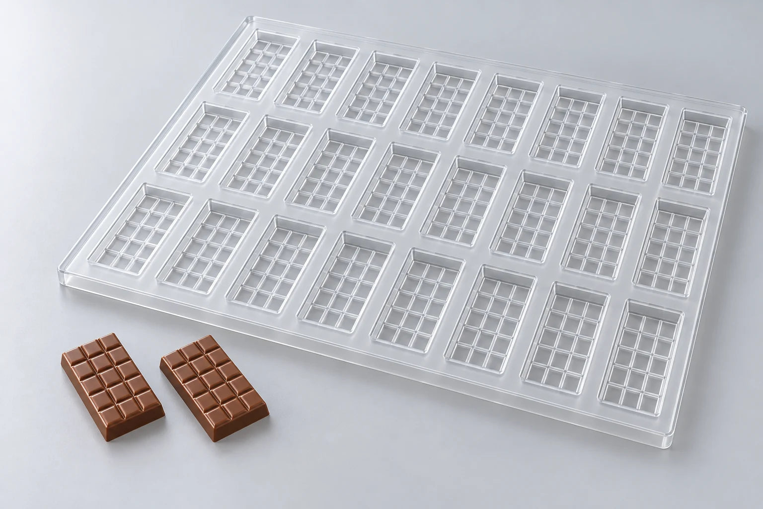 20pc Chocolate Bar mold — illustrative studio visualization