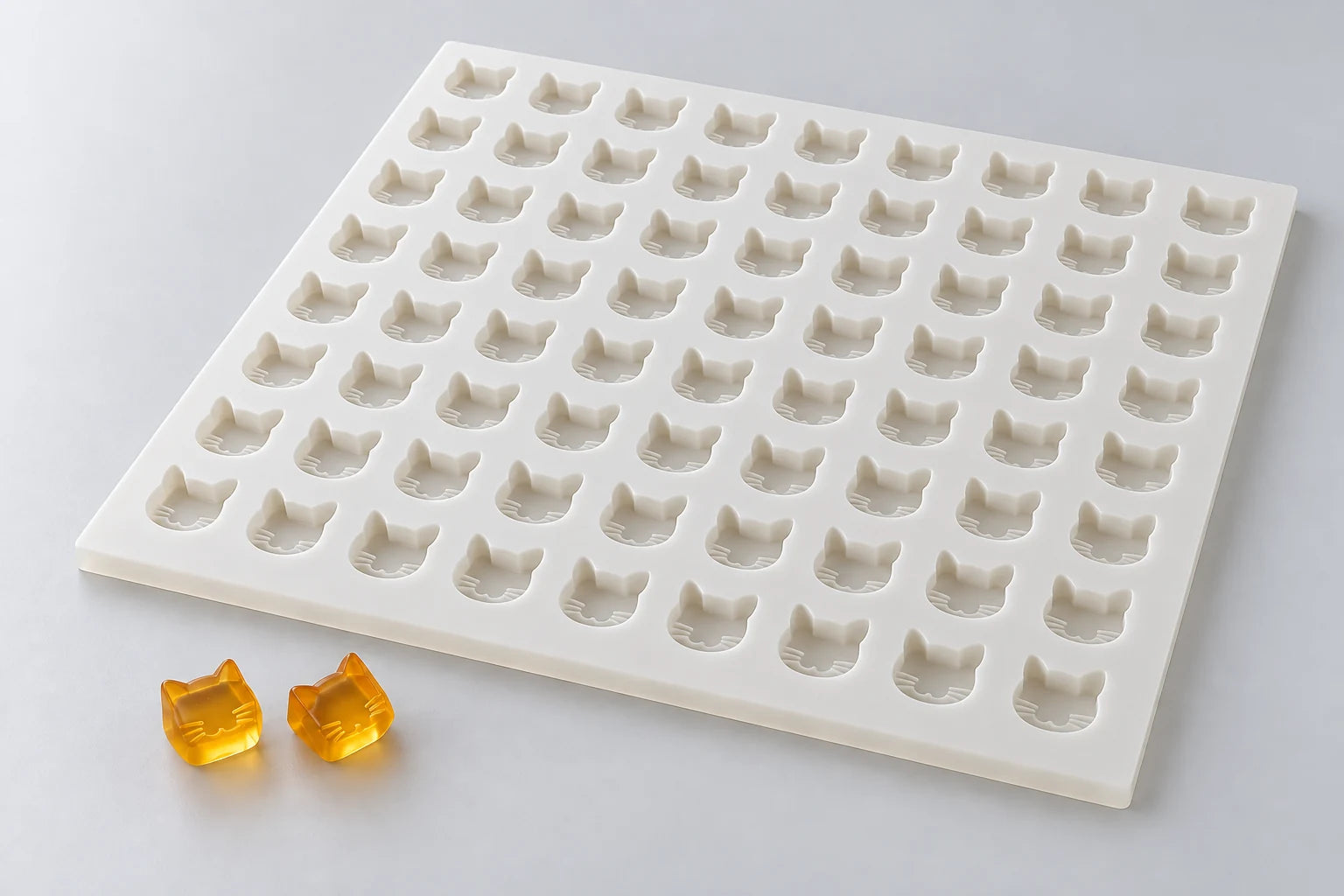 Cat head mold — illustrative studio visualization
