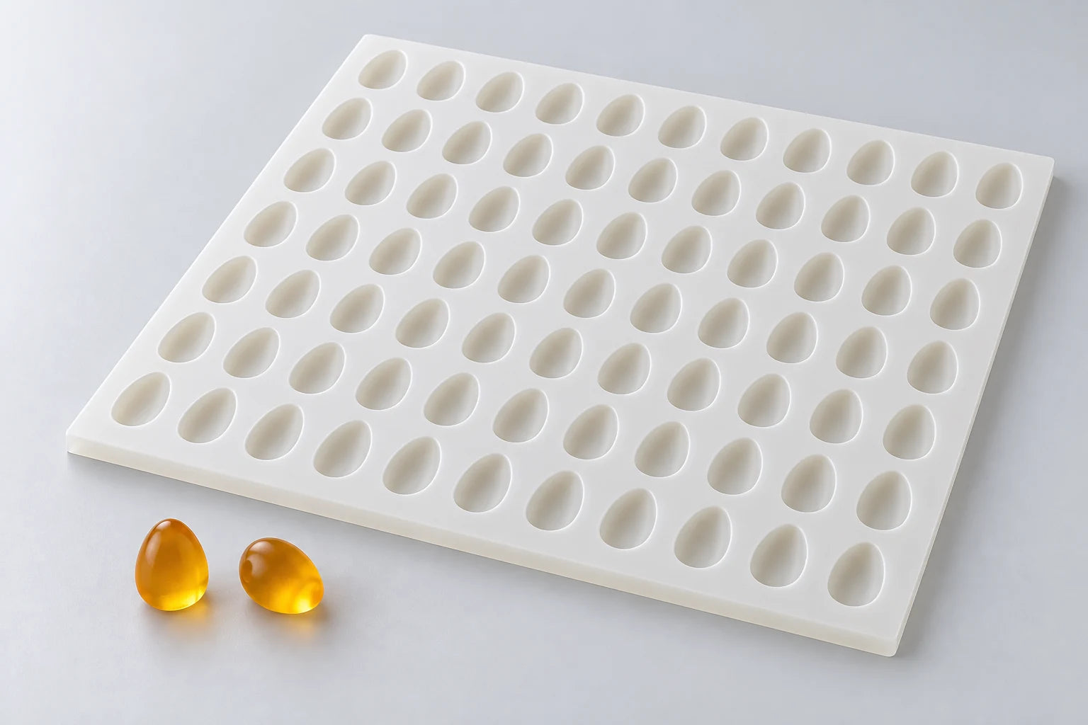oval, egg mold — illustrative studio visualization