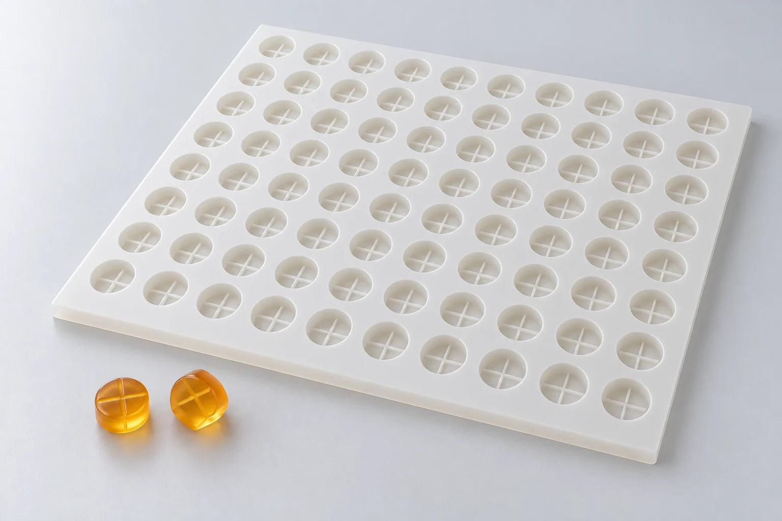 Multi-dose Round mold — illustrative studio visualization