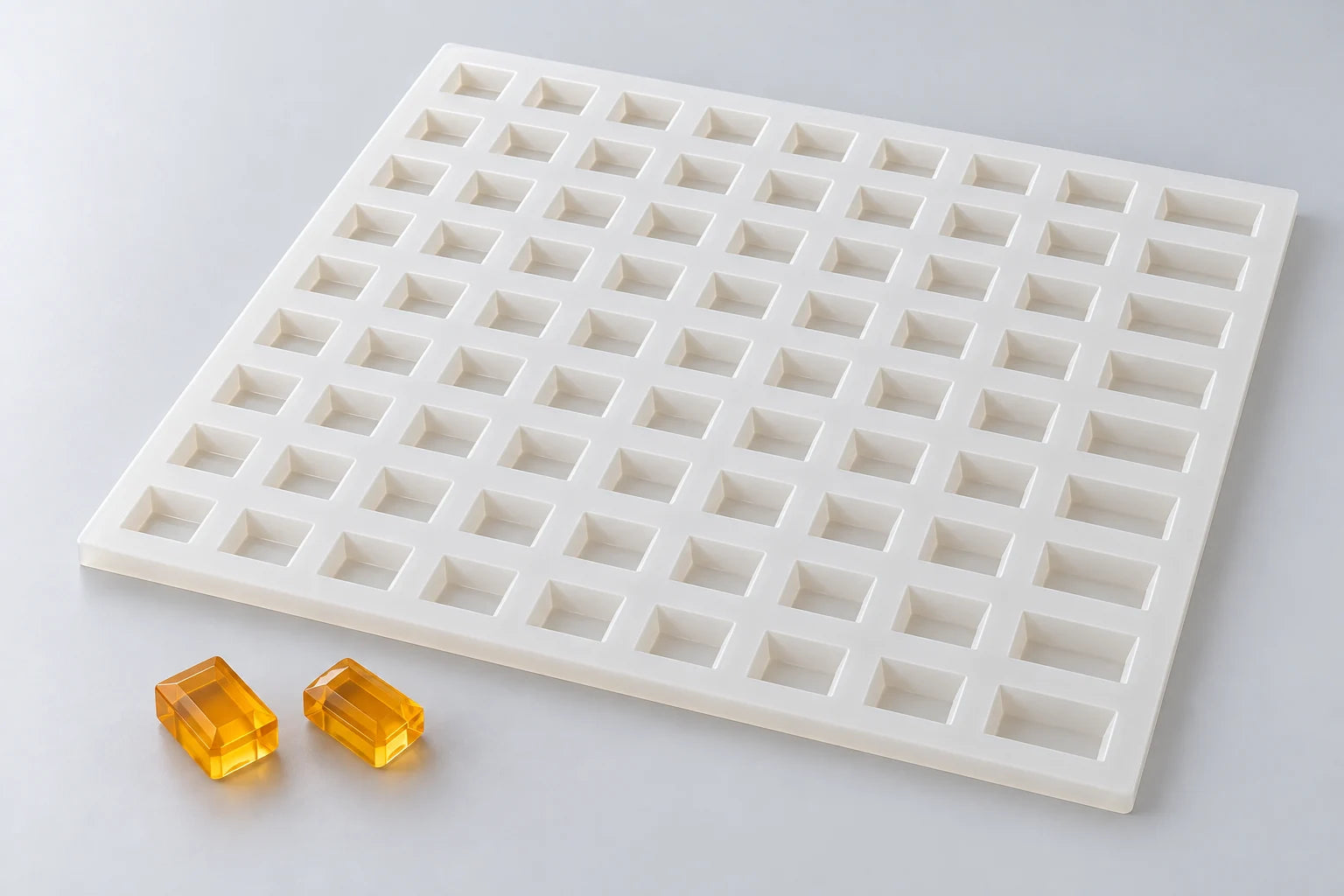Rectangle Gem mold — illustrative studio visualization